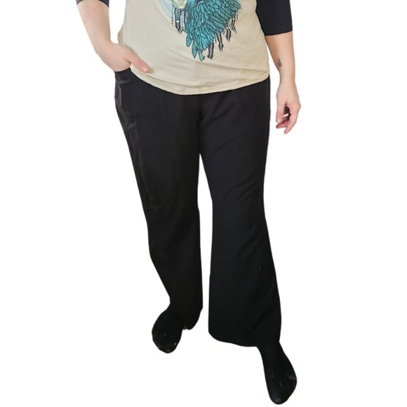 Reitmans Plus Size Black Dress Pants Size 16 Petite - Picture 1 of 5